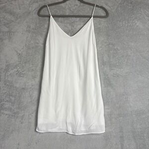 Wilfred Free Vivienne Cami Slip Mini Dress M White V Neck Baddie Vacation Resort